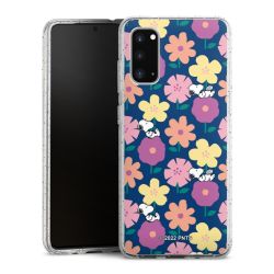 Silikon Glitter Case transparent-silber