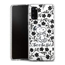 Silikon Glitter Case transparent-silber