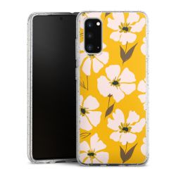 Silikon Glitter Case transparent-silber