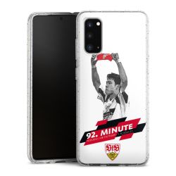 Silikon Glitter Case transparent-silber