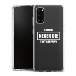 Silikon Glitter Case transparent-silber