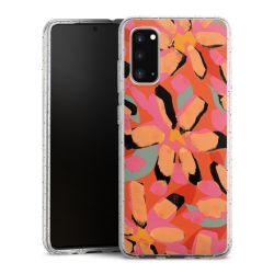 Silikon Glitter Case transparent-silber