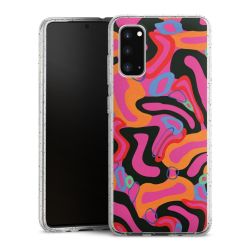 Silikon Glitter Case transparent-silber