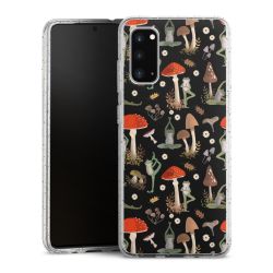 Silikon Glitter Case transparent-silber