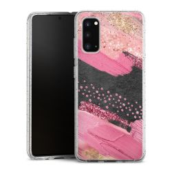 Silikon Glitter Case transparent-silber