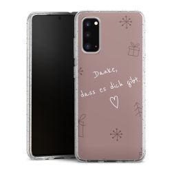 Silikon Glitter Case transparent-silber