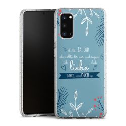 Silikon Glitter Case transparent-silber