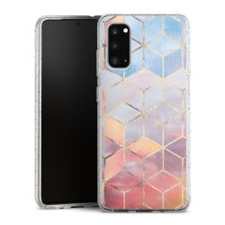 Silikon Glitter Case transparent-silber