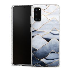 Silikon Glitter Case transparent-silber