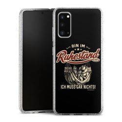 Silikon Glitter Case transparent-silber