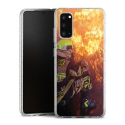 Silikon Glitter Case transparent-silber