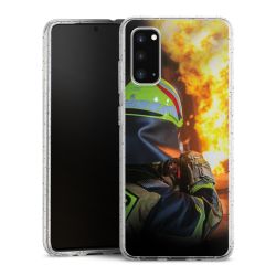 Silikon Glitter Case transparent-silber