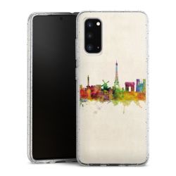 Silikon Glitter Case transparent-silber