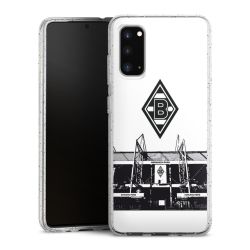 Silikon Glitter Case transparent-silber