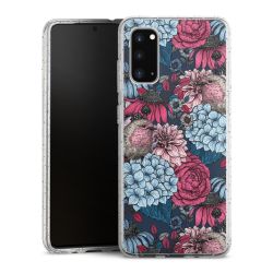 Silikon Glitter Case transparent-silber