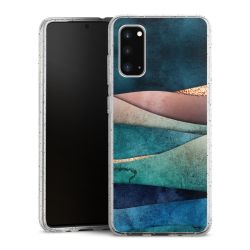 Silikon Glitter Case transparent-silber