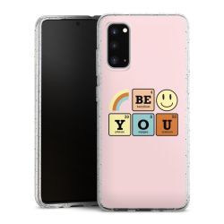 Silikon Glitter Case transparent-silber