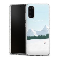 Silikon Glitter Case transparent-silber