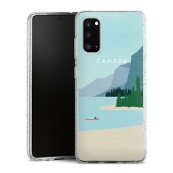 Silikon Glitter Case transparent-silber