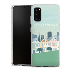 Silikon Glitter Case transparent-silber