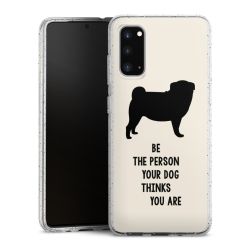 Silikon Glitter Case transparent-silber