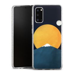 Silikon Glitter Case transparent-silber