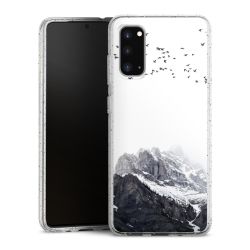 Silikon Glitter Case transparent-silber