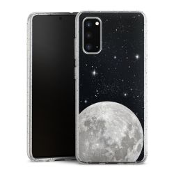 Silikon Glitter Case transparent-silber