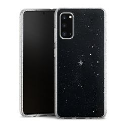 Silikon Glitter Case transparent-silber