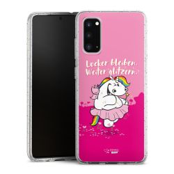 Silikon Glitter Case transparent-silber