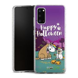 Silikon Glitter Case transparent-silber