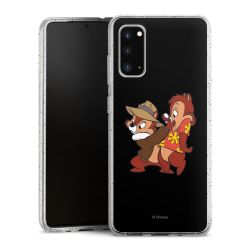 Silikon Glitter Case transparent-silber