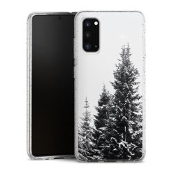 Silikon Glitter Case transparent-silber