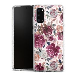 Silikon Glitter Case transparent-silber