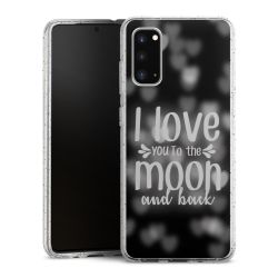 Silikon Glitter Case transparent-silber