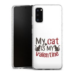 Silikon Glitter Case transparent-silber