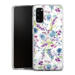 Silikon Glitter Case transparent-silber