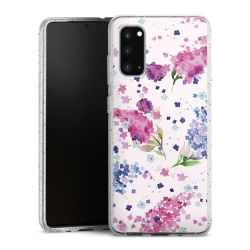 Silikon Glitter Case transparent-silber