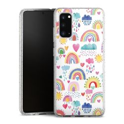 Silikon Glitter Case transparent-silber