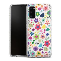 Silikon Glitter Case transparent-silber