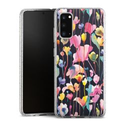 Silikon Glitter Case transparent-silber