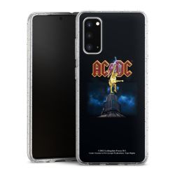 Silikon Glitter Case transparent-silber