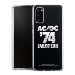 Silikon Glitter Case transparent-silber