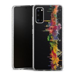 Silikon Glitter Case transparent-silber