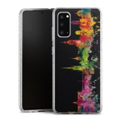 Silikon Glitter Case transparent-silber