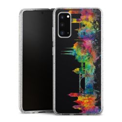 Silikon Glitter Case transparent-silber