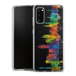 Silikon Glitter Case transparent-silber