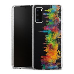 Silikon Glitter Case transparent-silber