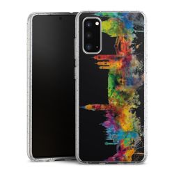 Silikon Glitter Case transparent-silber