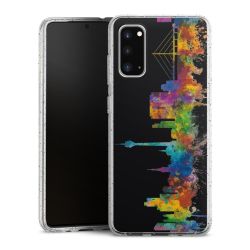 Silikon Glitter Case transparent-silber